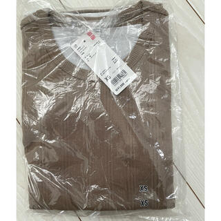 ユニクロ(UNIQLO)のユニクロ　ランダムリブクールネックT 新品未使用(Tシャツ(半袖/袖なし))
