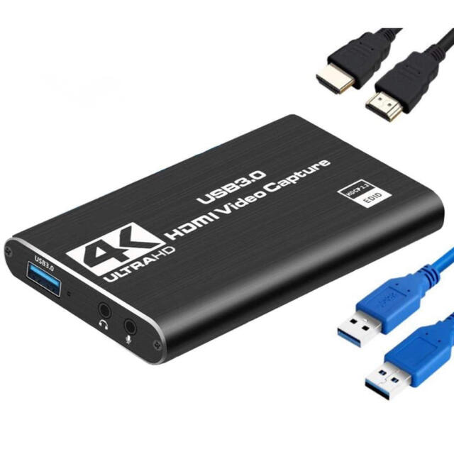 キャプチャーボード 4K USB3.0 HDMIパススルー PS4 Switchの通販 by ...