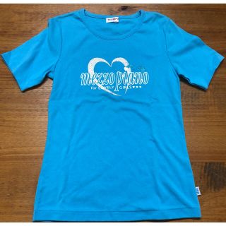 メゾピアノ(mezzo piano)のメゾピアノ　Tシャツ　ブルー　L  160cm(Tシャツ/カットソー)