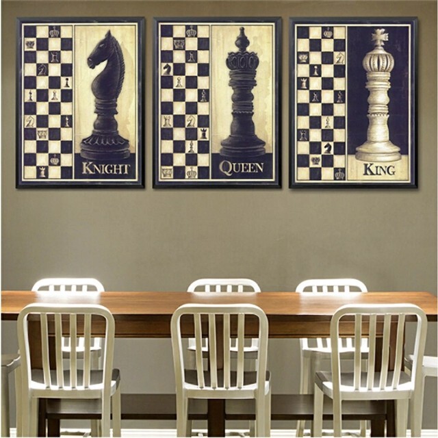 チェスの駒　ポスター　3枚セット