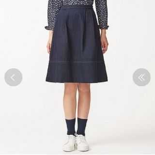 ユニクロ(UNIQLO)のUNIQLO デニムフレアスカート(ひざ丈スカート)