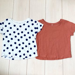 ムジルシリョウヒン(MUJI (無印良品))の無印良品　水玉　Tシャツ 2枚セット　110cm(Tシャツ/カットソー)