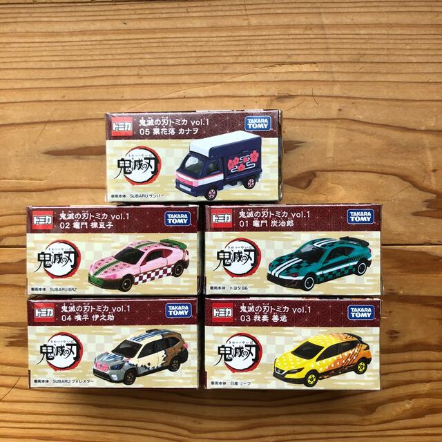 BANDAI(バンダイ)のTAKARA TOMY　鬼滅の刃　トミカ　5台セット エンタメ/ホビーのおもちゃ/ぬいぐるみ(ミニカー)の商品写真