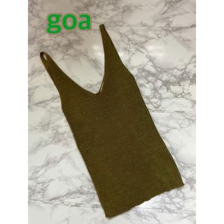 ゴア(goa)の⑨③⑧ゴアgoa  ラメ入り リブ タンクトップ sizeF(タンクトップ)