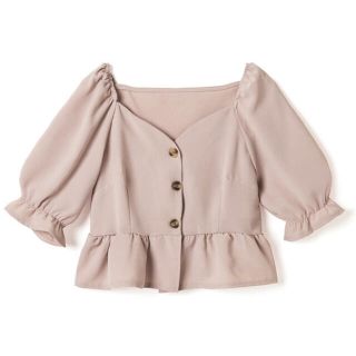 グレイル(GRL)の新品♡GRL♡ ハートネックボリュームスリーブブラウス(シャツ/ブラウス(半袖/袖なし))