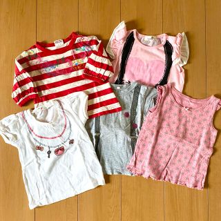 ジャンクストアー(JUNK STORE)の女の子 Tシャツ 90cm 95cm 半袖 タンクトップ 5点 まとめ売り(Tシャツ/カットソー)