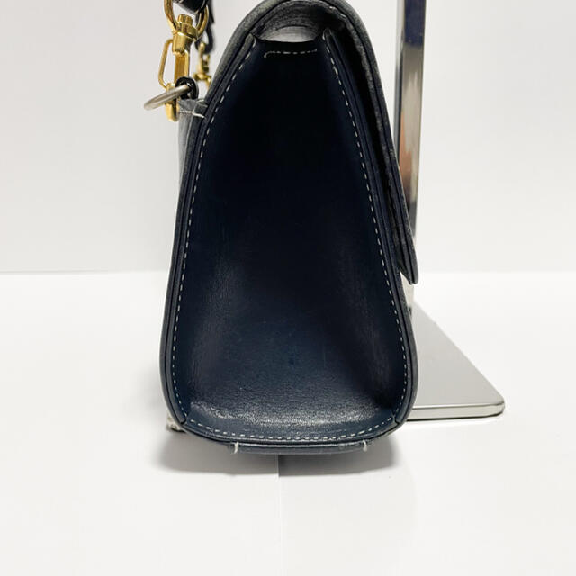 【美品】kitamura キタムラ✨️ショルダーバッグ 斜め掛け レザー ネイビー