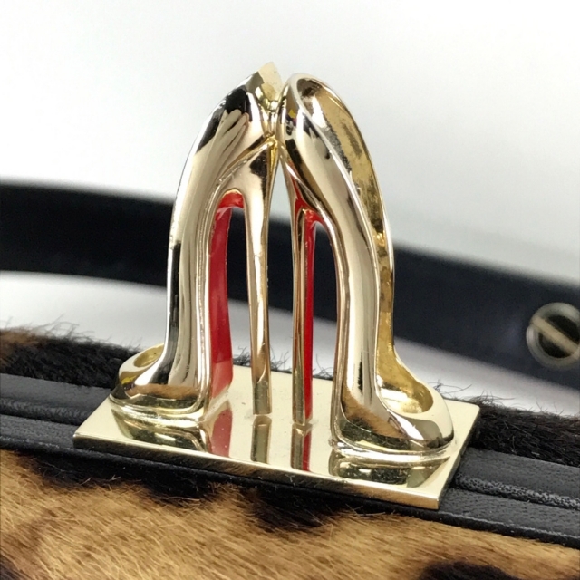 Christian Louboutin(クリスチャンルブタン)のクリスチャンルブタン Christian Louboutin DANCING QUEEN CLUTCH PONY LUX 3110421 レオパード 豹柄 ヒョウ柄 ウエストポーチ ベルトバッグ ウエストバッグ レザー/ハラコ ブラウン 新品同様 レディースのバッグ(ボディバッグ/ウエストポーチ)の商品写真