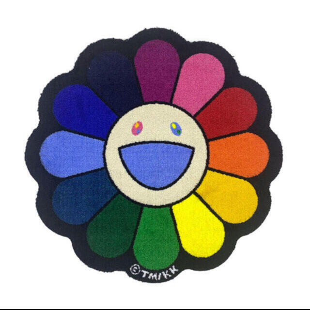 Flower Floor Mat Rainbow × Ecru村上隆フロアマット エンタメ/ホビーの美術品/アンティーク(その他)の商品写真