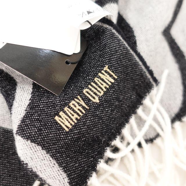 MARY QUANT(マリークワント)のMARY QUANT　花柄マフラー　レディース　ブラック/グレー レディースのファッション小物(マフラー/ショール)の商品写真