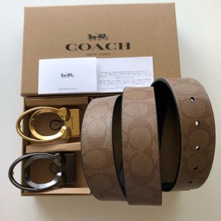 コーチ(COACH)の8／１６日限定価格　COACH 新品正品/バックル回転/レザーベルトリバーシブル(ベルト)