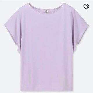 ユニクロ(UNIQLO)のユニクロ 半袖 Tシャツ パープル Lサイズ(Tシャツ(半袖/袖なし))