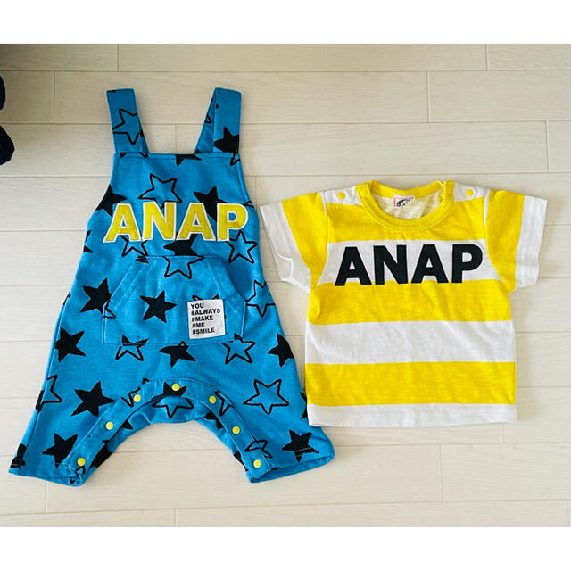 ANAP Kids(アナップキッズ)のTシャツ＆ロンパースセット キッズ/ベビー/マタニティのベビー服(~85cm)(ロンパース)の商品写真