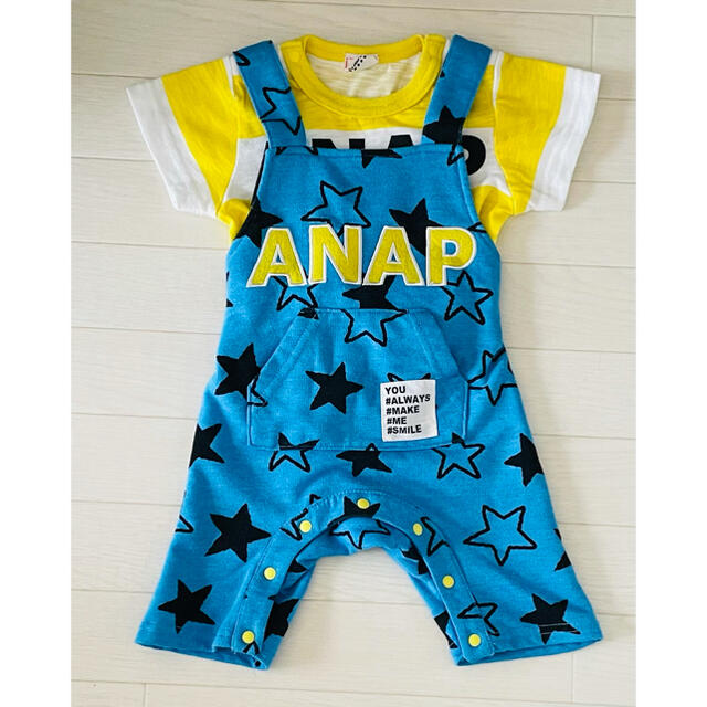 ANAP Kids(アナップキッズ)のTシャツ＆ロンパースセット キッズ/ベビー/マタニティのベビー服(~85cm)(ロンパース)の商品写真