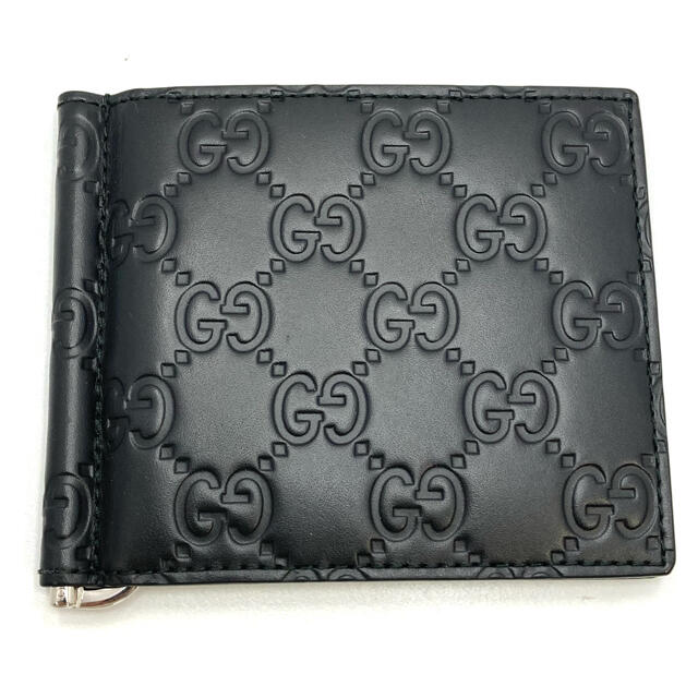 極美品 GUCCI グッチ マネークリップ グッチシマ 170580 ウォレット