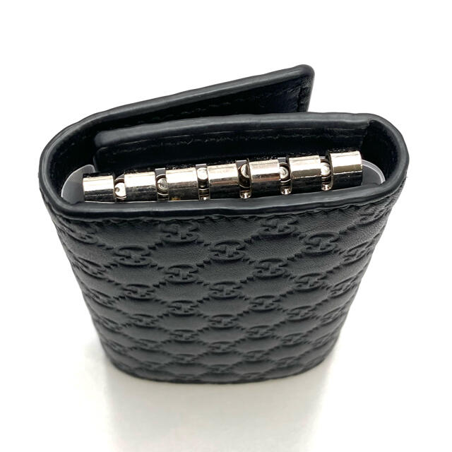 極美品 GUCCI グッチ 6連キーケース マイクログッチシマ 150402 黒 極美品 GUCCI グッチ 6連キーケース マイクログッチシマ 150402 黒