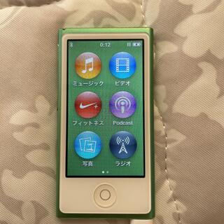 アイポッド(iPod)のiPod nano 第7世代　グリーン 16gb(ポータブルプレーヤー)