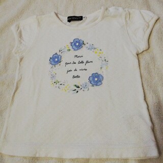 ベベ(BeBe)のBeBe 白色&花柄Tシャツ　90cm(Tシャツ/カットソー)