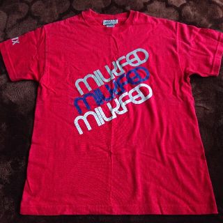 ミルクフェド(MILKFED.)のMILK  FED.  ミルクフェド ♥️ ロゴ Tシャツ 赤(Tシャツ(半袖/袖なし))