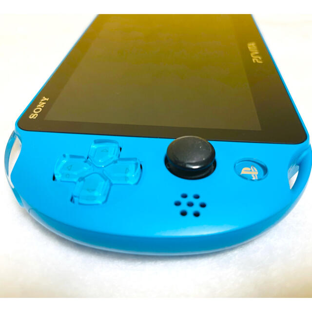 PlayStation Vita(プレイステーションヴィータ)のPSVita PCH-2000 ZA23 本体 アクアブルー 動作確認済み エンタメ/ホビーのゲームソフト/ゲーム機本体(家庭用ゲーム機本体)の商品写真