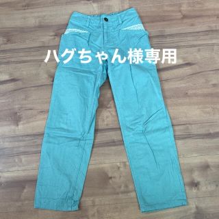 ニッセン(ニッセン)のレース付きカジュアルパンツ　ミントグリーン(カジュアルパンツ)