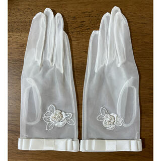白　手袋　オーガンジー(手袋)