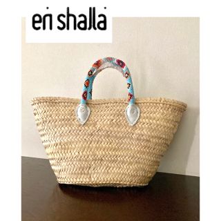 イエナ(IENA)の未使用品！イエナ　enshalla ＊ビジューハンドルかごバッグ(かごバッグ/ストローバッグ)