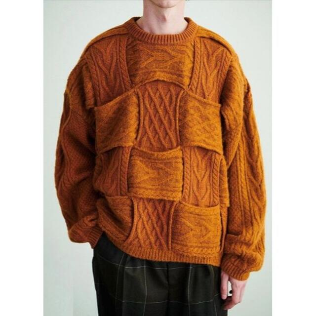 YOKE CROSSING CABLE CREW NECK ニット