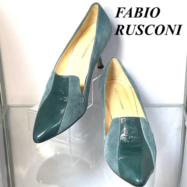 FABIO RUSCONI(ファビオルスコーニ)の【超美品❗️】FABIO RUSCONI スエード　エナメル　ヒール　パンプス レディースの靴/シューズ(ハイヒール/パンプス)の商品写真