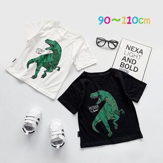 韓国　子供服　半袖　Tシャツ　90　100　110　男の子　恐竜(Tシャツ/カットソー)