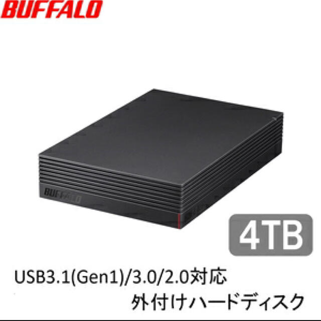 BUFFALO外付けHDD4TBブラック HD-LD4.0U3-BKA