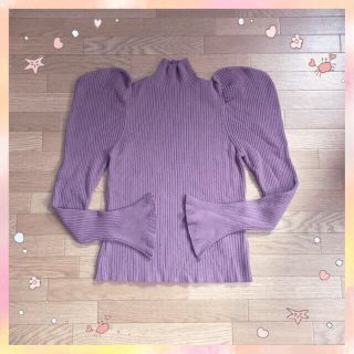 スナイデル(SNIDEL)のHer lip to Volume sleeve Rib Knit Top(ニット/セーター)