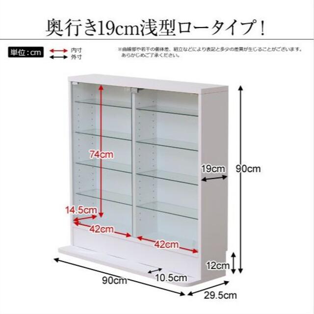 ショーケース/コレクションラック 幅約90cm 強化ガラス製扉 ショーケース/コレクションラック 幅約90cm 強化ガラス製扉