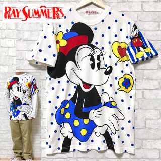 ディズニー(Disney)のRAY SUMMERS Disney ディズニー ミッキー ミニー Tシャツ(Tシャツ/カットソー(半袖/袖なし))