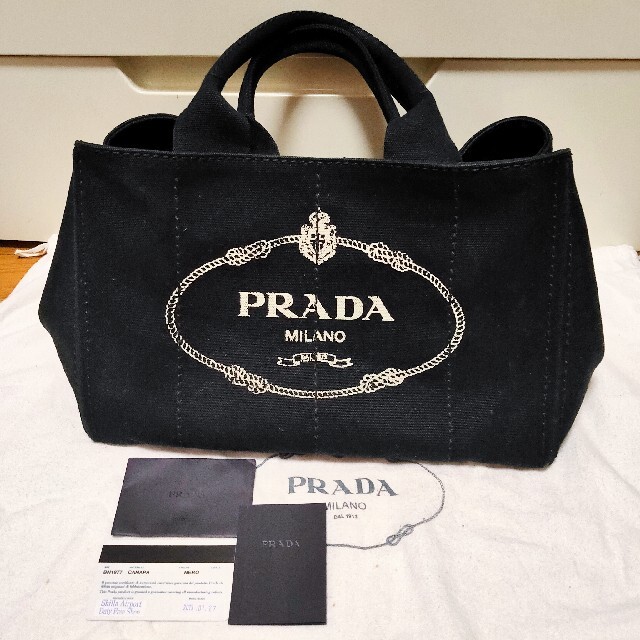 PRADA(プラダ)のPRADA／プラダ：カナパ　ブラック レディースのバッグ(ハンドバッグ)の商品写真