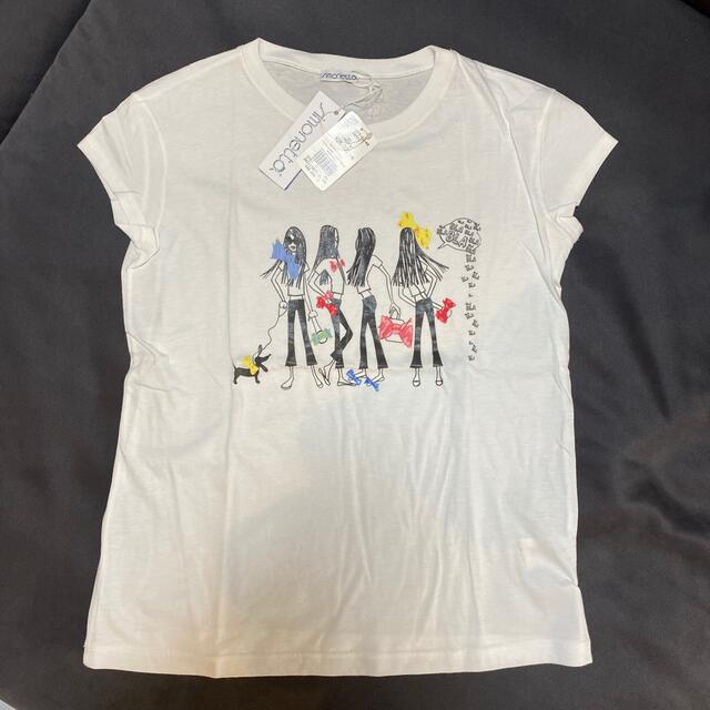 Simonetta(シモネッタ)のシモネッタ　キッズ　女の子　Tシャツ　130cm     新品　タグ付き キッズ/ベビー/マタニティのキッズ服女の子用(90cm~)(Tシャツ/カットソー)の商品写真