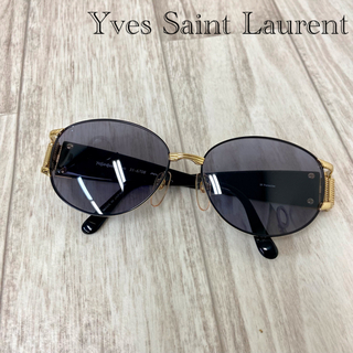 サンローラン(Saint Laurent)のYves Saint Laurent　サングラス　黒×ゴールド　6-45(サングラス/メガネ)