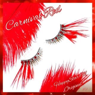 ❤感謝品★CarnivalRed★partyまつげカーニバルレッド●送無料●即買(つけまつげ)