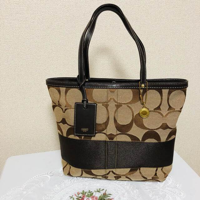 ✨️美品✨️COACH シグネチャー トートバッグ ブラック キャンバス