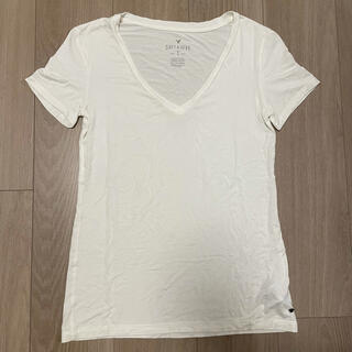 アメリカンイーグル　soft&sexy 白 VネックTシャツ(Tシャツ(半袖/袖なし))