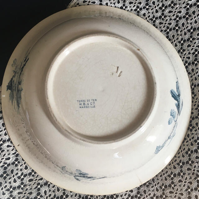 フランスアンティーク洗面器とピッチャーのセット(Toilette ancien