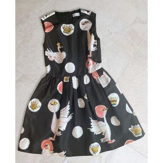 レッドヴァレンティノ(RED VALENTINO)のらんちゃん様　red valentino ♡ スワン柄　ワンピース(ひざ丈ワンピース)