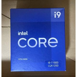 新品未開封 INTEL Core i9 11900 BOX(PCパーツ)