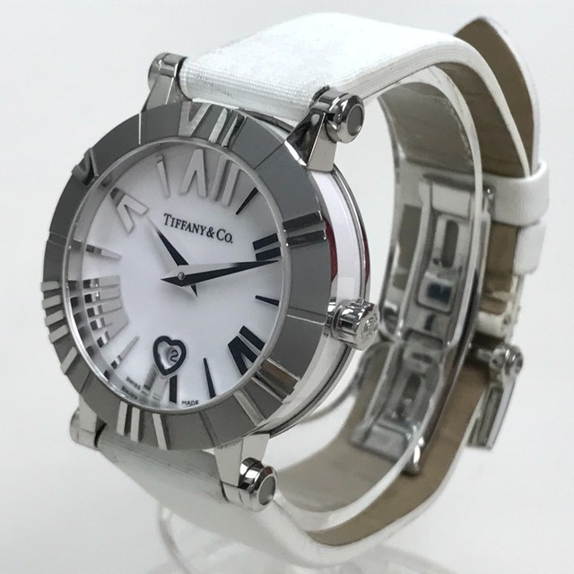 Tiffany & Co.(ティファニー)のティファニー TIFFANY&Co. アトラス Z1300.11.11A20A41A ホワイトセラミック クォーツ デイト 腕時計 SS シルバー レディースのファッション小物(腕時計)の商品写真