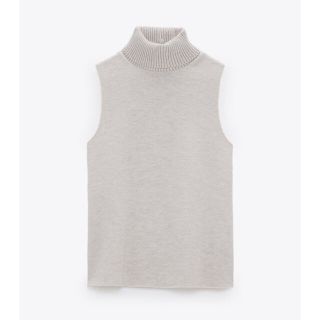 ザラ(ZARA)のZARA  タートルネックノースリーブ(カットソー(半袖/袖なし))