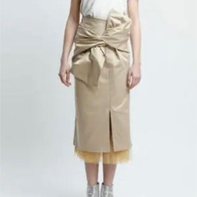 Ameri VINTAGE(アメリヴィンテージ)のaddress ribbontulleスカート レディースのスカート(ひざ丈スカート)の商品写真