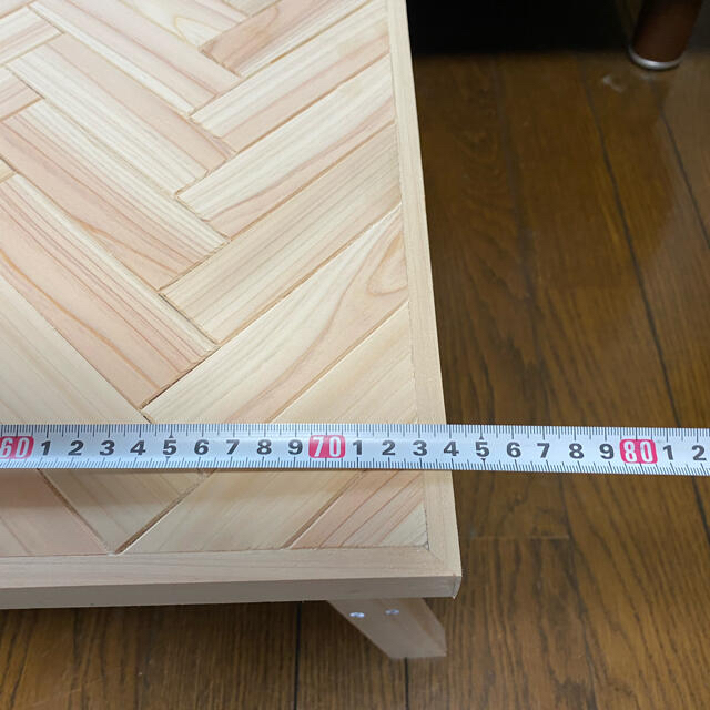 ヘリンボーン柄 ローテーブル DIY 4