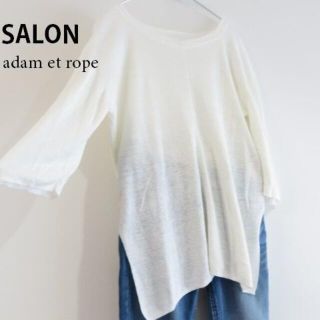 アダムエロぺ(Adam et Rope')のSALON adam et rope サロン アダムエロペ　麻 サマーニット(ニット/セーター)