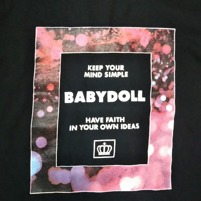 BABYDOLL(ベビードール)のおまとめ専用 ベビードール ミッキー黒Tシャツ 子供服 キッズ Tシャツ 150 キッズ/ベビー/マタニティのキッズ服女の子用(90cm~)(Tシャツ/カットソー)の商品写真