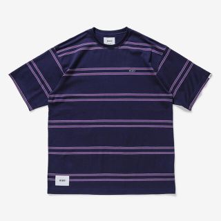 ダブルタップス(W)taps)の21SS WTAPS JAM 02 SS Tシャツ PURPLE L ボーダー(Tシャツ/カットソー(半袖/袖なし))